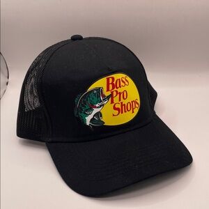 Bass Pro Shops Fishing Hat Mesh Black and Yellow